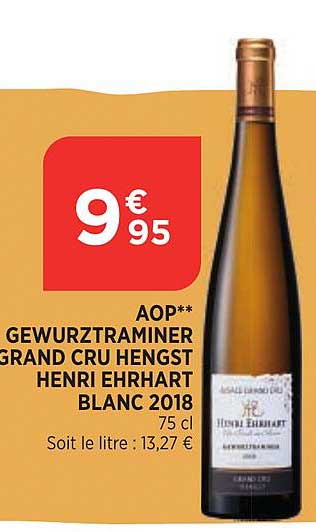 aop gewurztraminer grand cru hengst henri ehrhart blanc 2018