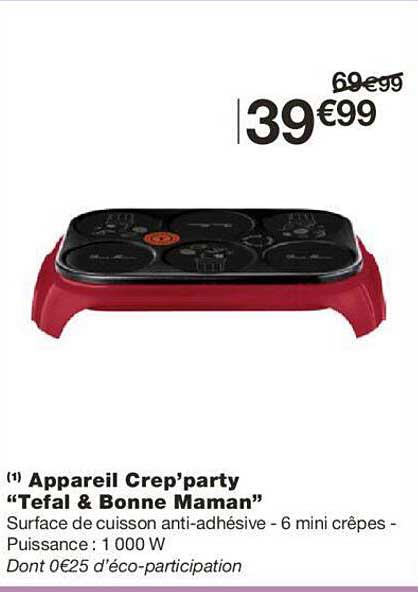 appareil crep'party "tefal & bonne maman"