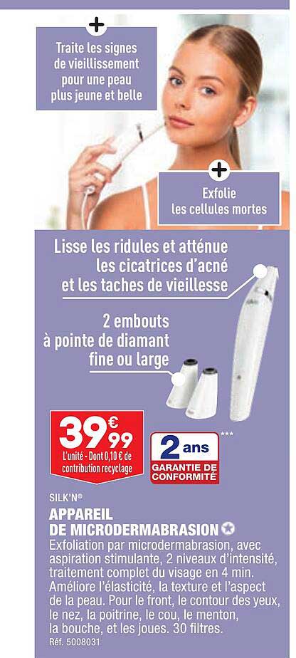 appareil de microdermabrasion silk'n