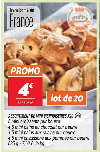 assortiment de mini viennoiseries x20