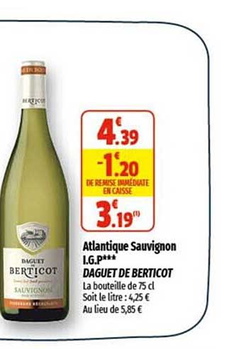 atlantique sauvignon i.g.p. daguet de berticot