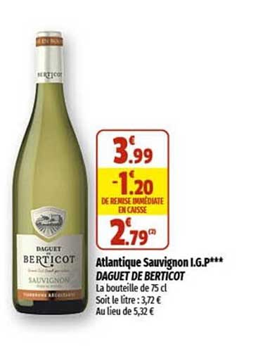 atlantique sauvignon i.g.p. daguet de berticot