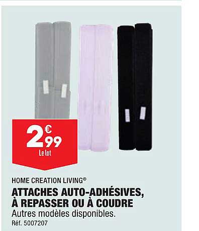 attaches auto-adhésives, à repasser ou à coudre home création living