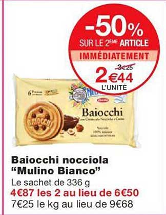 baiocchi nocciola "mulino bianco"