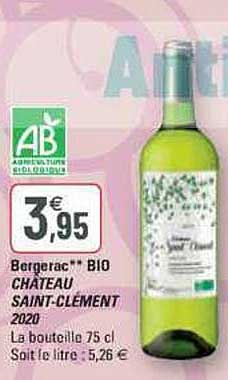 Bergerac Bio Château Saint-clément 2020