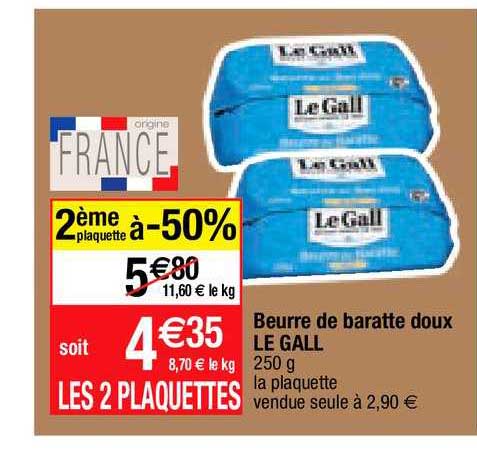 beurre de baratte doux la gall