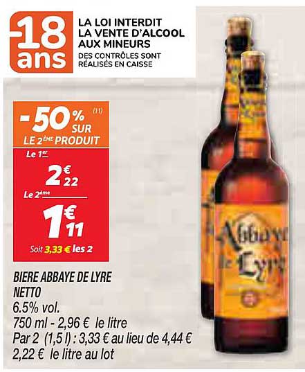 bière abbaye de lyre netto