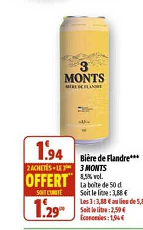 bière de flandre 3 monts