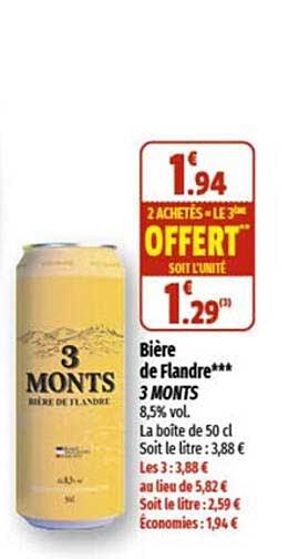 bière de flandre 3 monts