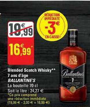 Blended Scotch Whisky 7 Ans D'âte Ballantine's