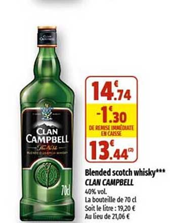 blended scotch whisky clan campbell