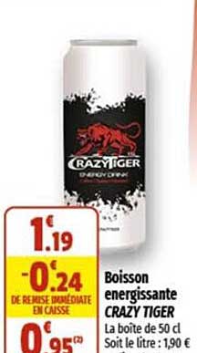 boisson énergisante crazy tiger