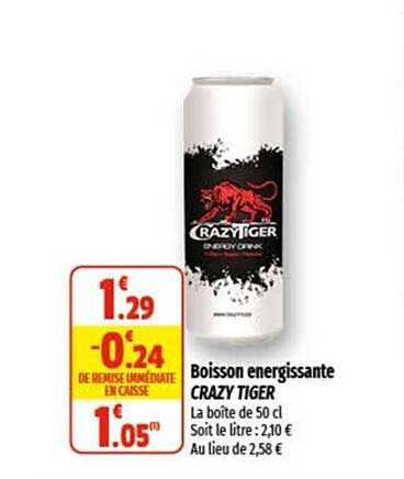 boisson énergisante crazy tiger