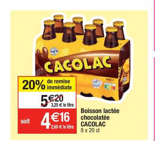 boisson lactée chocolatée cacolac