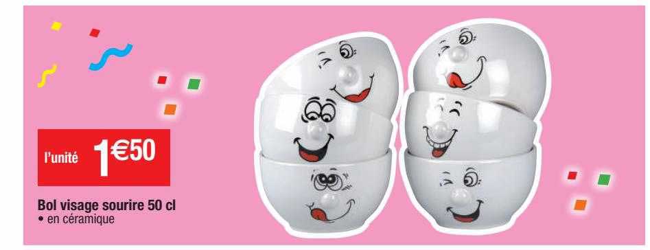 bol visage sourire 50 cl