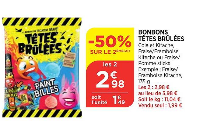 bonbons têtes brûlées