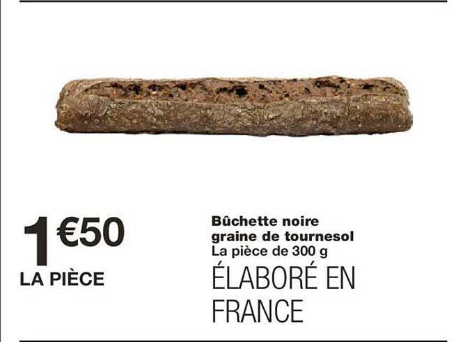 bûchette noire graine de tournesol