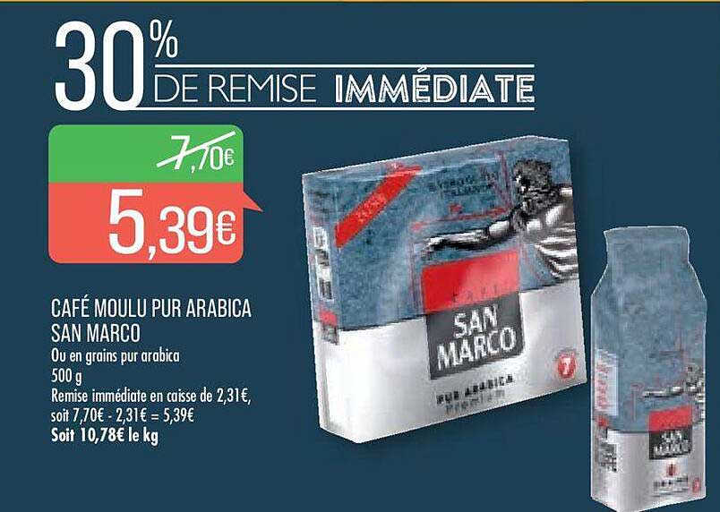café moulu pur arabica san marco