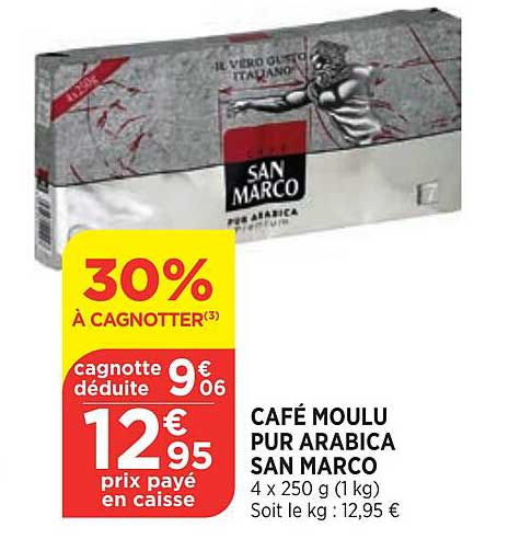 café moulu pur arabica san marco
