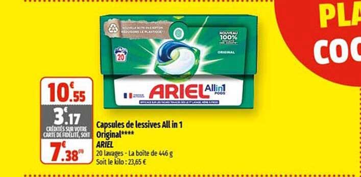 capsules de lessives all in 1 original ariel