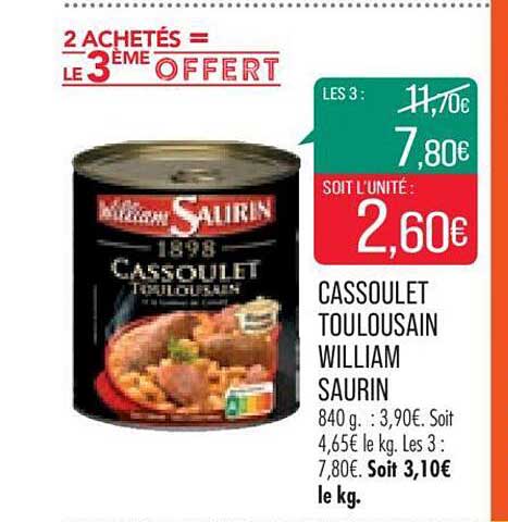 cassoulet toulousain william saurin
