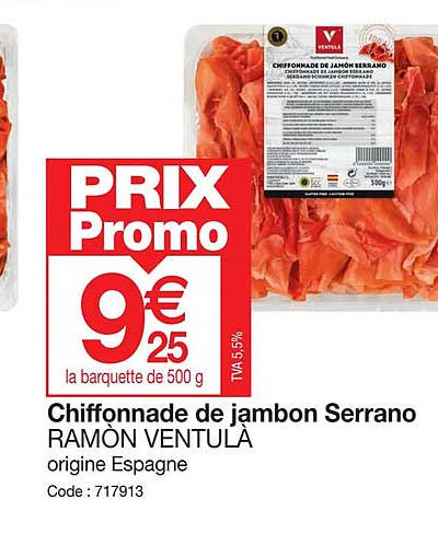 Chiffonnade De Jambon Serrano Ramon Ventulà