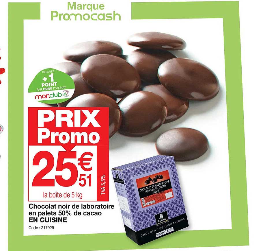 Chocolat Noir De Laboratoire En Palets 50% De Cacao En Cuisine