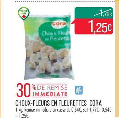 choux-fleurs en fleurettes cora