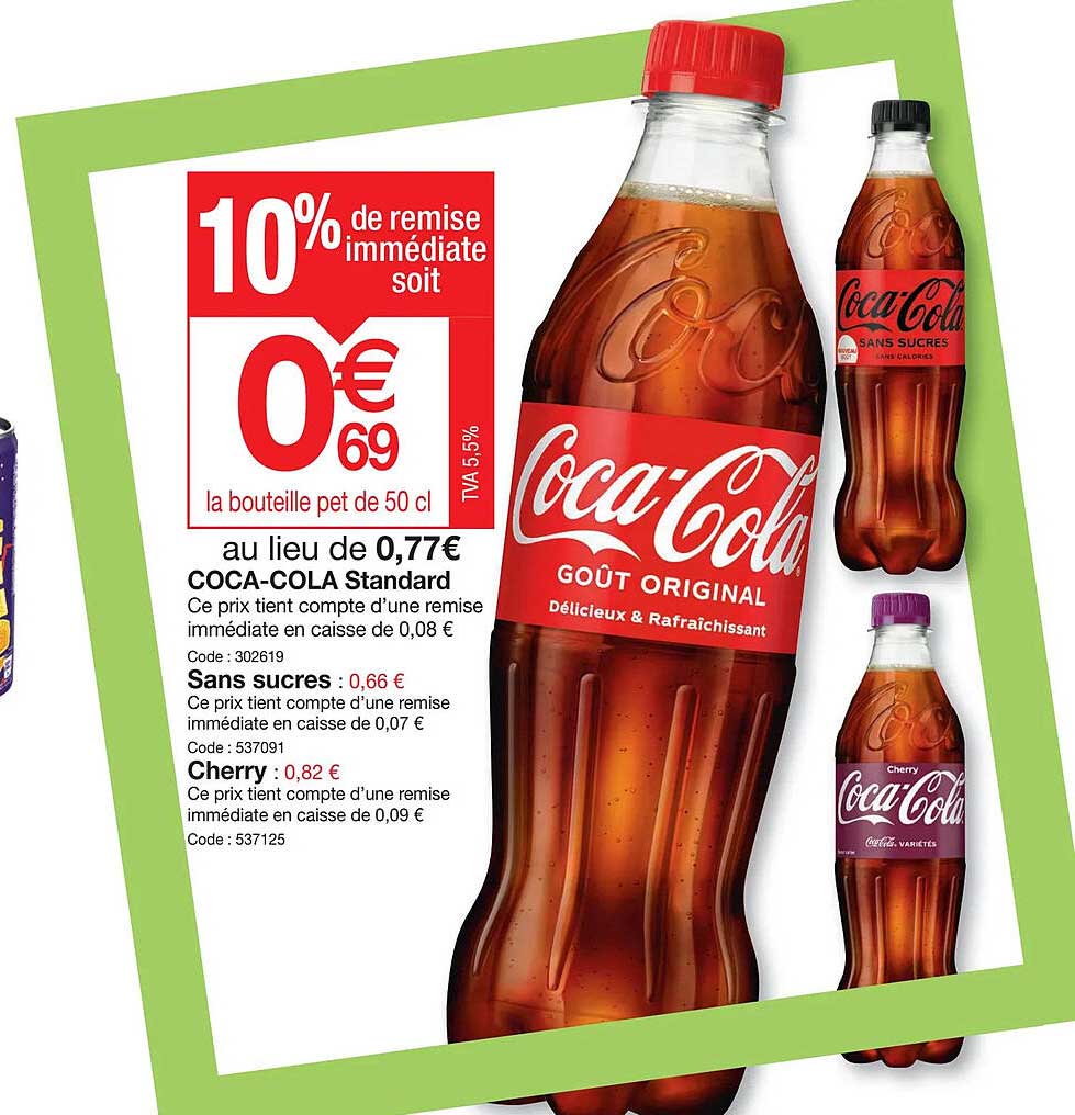 Coca-cola Standard, Sans Sucres, Cherry