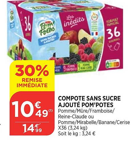 compote sans sucre ajouté pom'potes