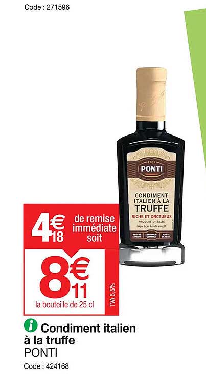 Condiment Italien à La Truffe Ponti