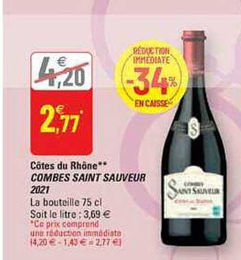 côtes du rhône combes saint sauveur 2021