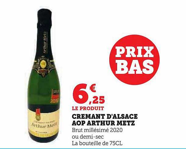 crémant d'alsace aop arthur metz