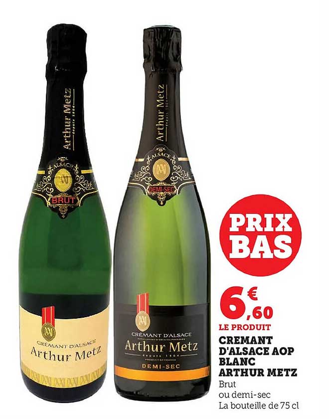 crémant d'alsace aop blanc arthur metz