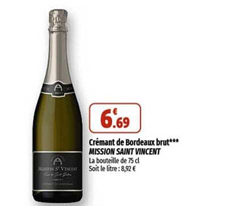 crémant de bordeaux brut mission saint vincent