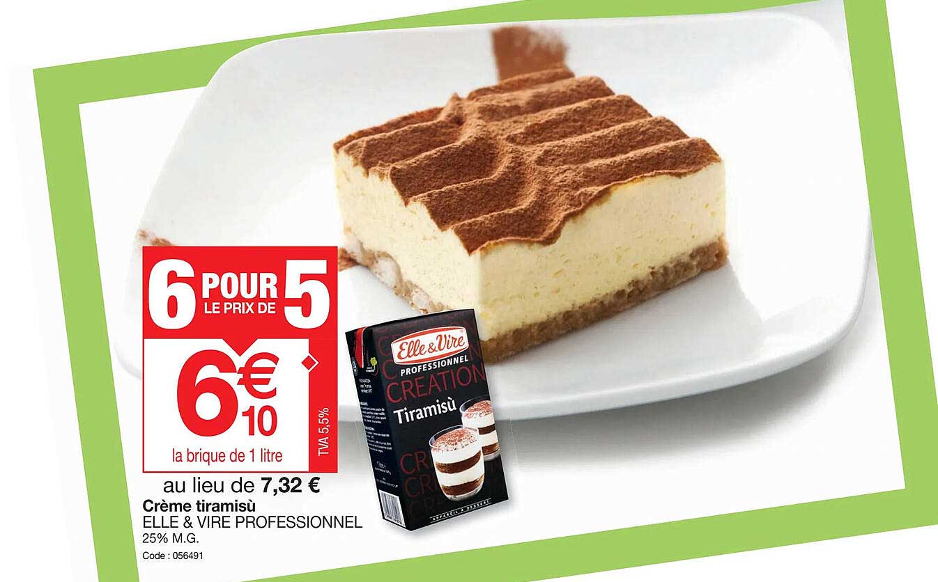 Crème Tiramisù Elle & Vire Professionnel