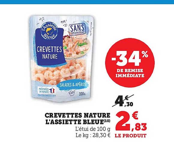 crevettes nature l'assiette bleue