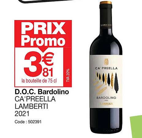 d.o.c. bardolino ca'preella lamberti 2021