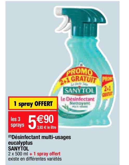 désinfectant multi-usages eucalyptus sanytol