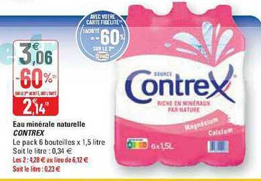 eau minérale naturelle contrex
