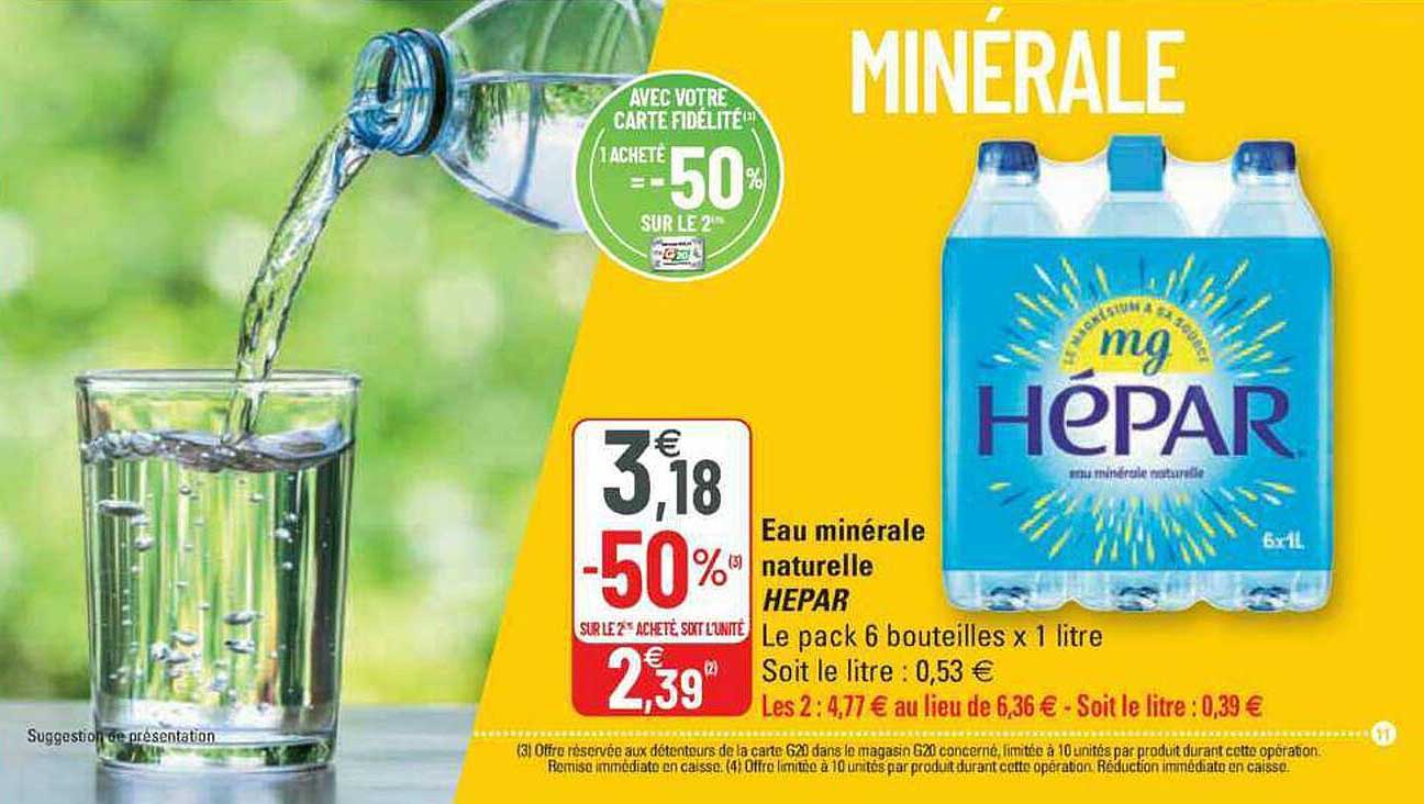 eau minérale naturelle hépar