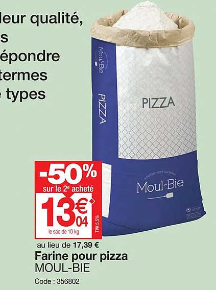 Farine Pour Pizza Moul-bie -50% Sur Le 2e Acheté