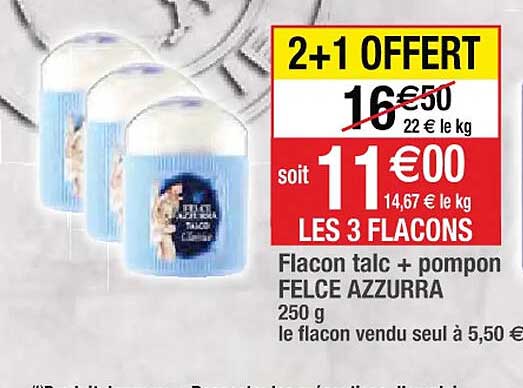 flacon talc + pompon felce azzurra