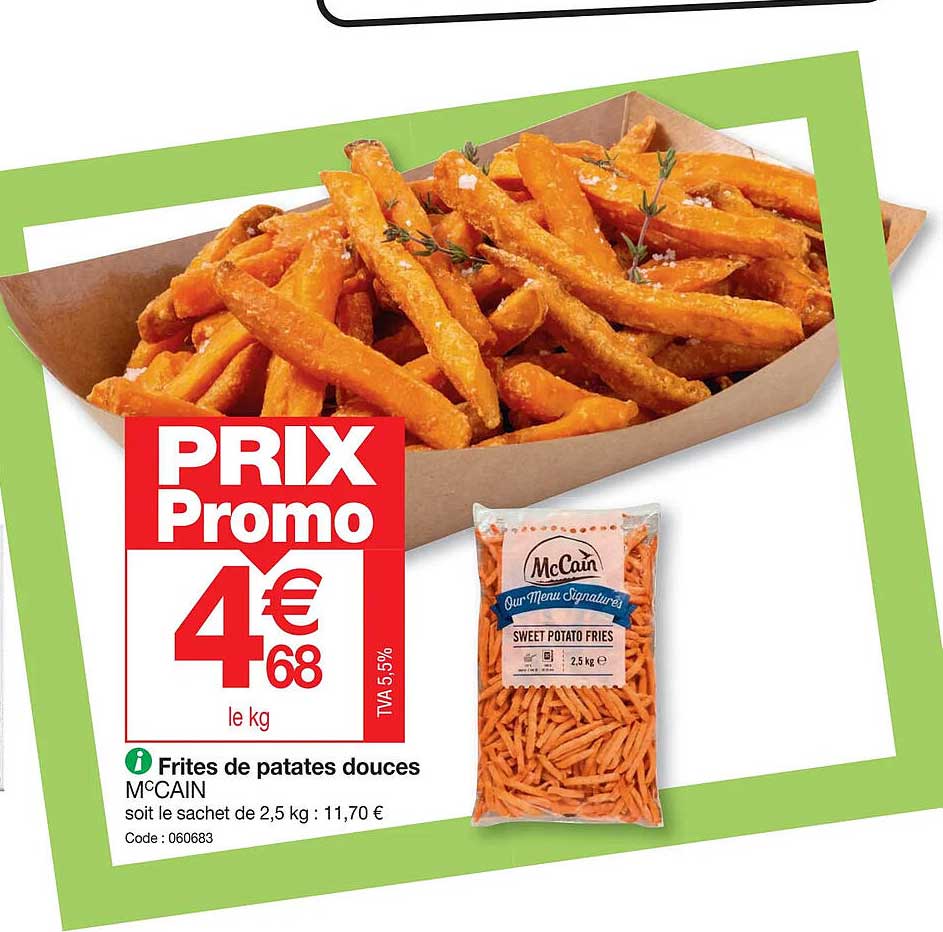 frites de patates douces mc cain