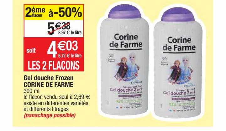 gel douche frozen corine de farme