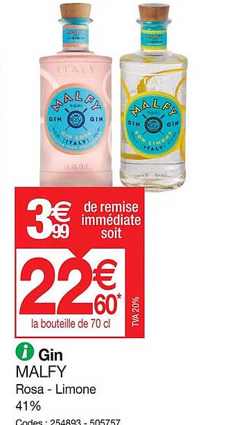 gin malfy rosa - limone