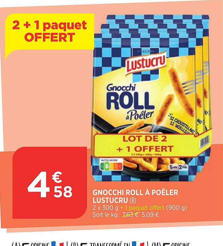 gnocchi roll à poêler lustucru