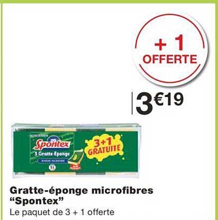 gratte-éponge microfibres "spontex"