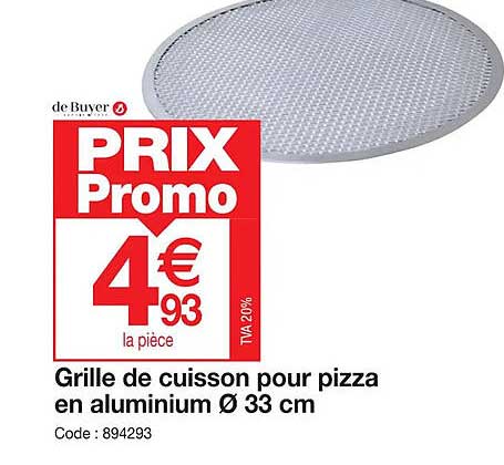 Grille De Cuisson Pour Pizza En Aluminium ø 33 Cm De Buyer