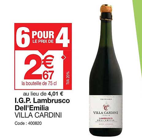 i.g.p. lambrusco dell-emilia villa cardini
